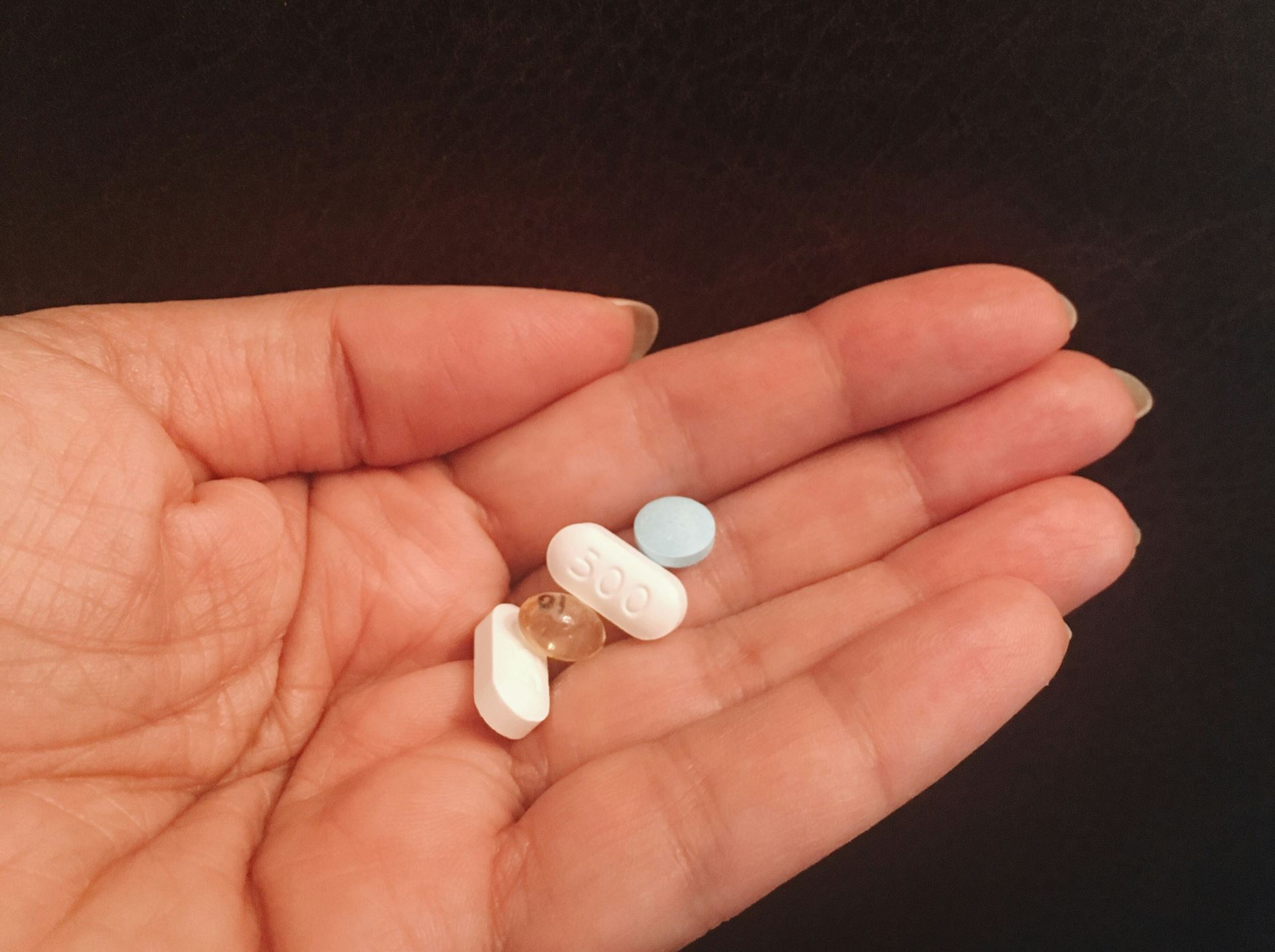 Tablets in a hand