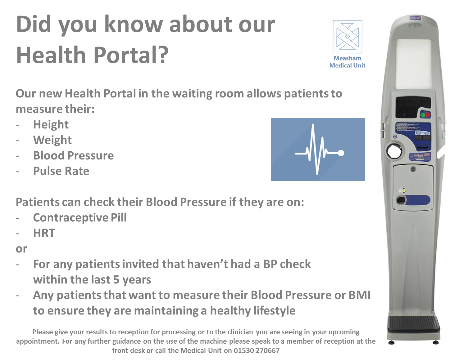 Health portal information 